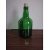 Decorative glass bottle clear emerald green color with cork stopper 8" tall   283095045715